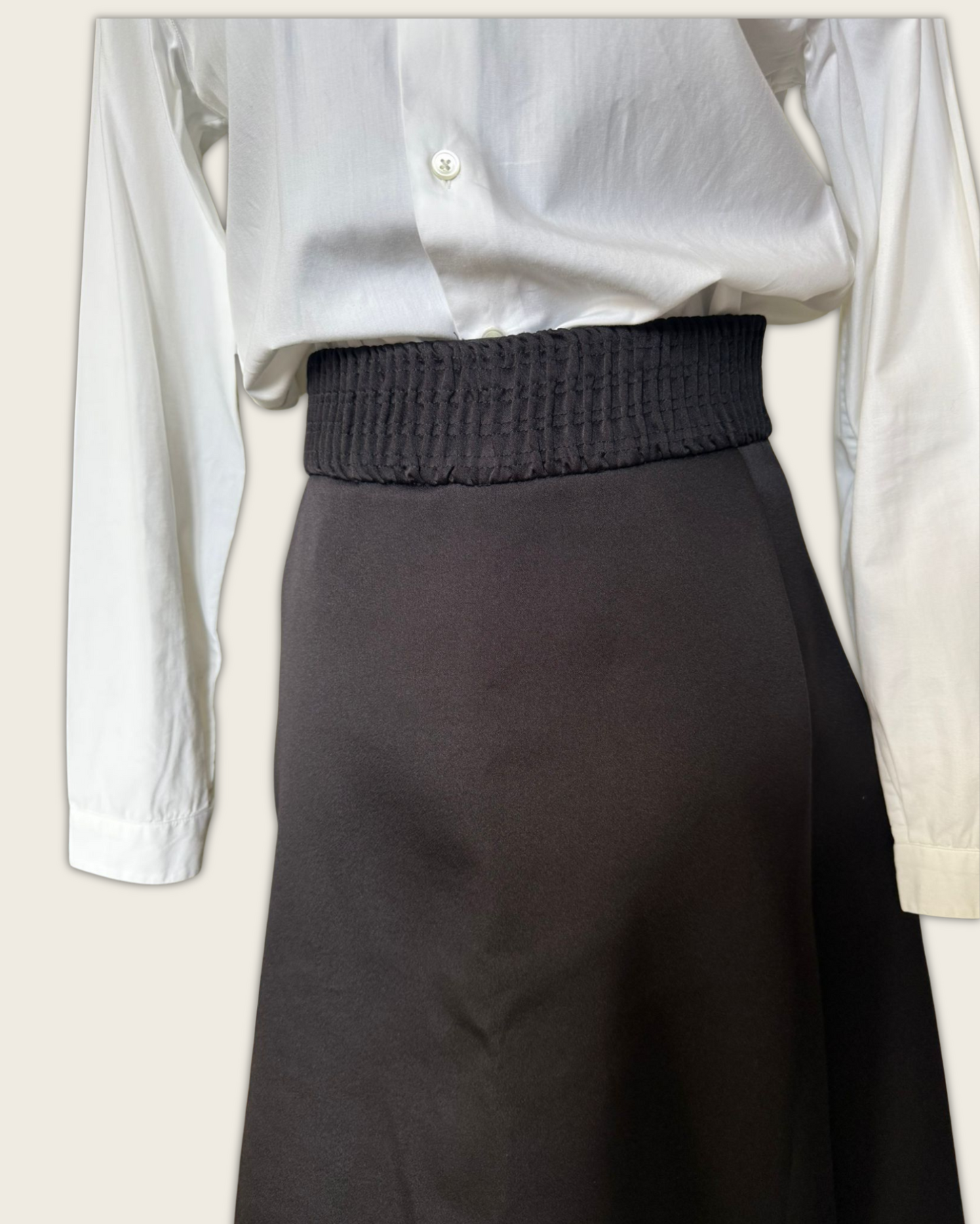 MAJE - JUPE TRAPEZE NOIRE T.2