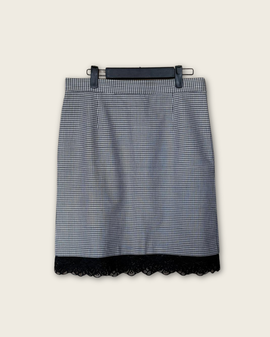 CLAUDIE PIERLOT - JUPE PIED DE POULE T.40