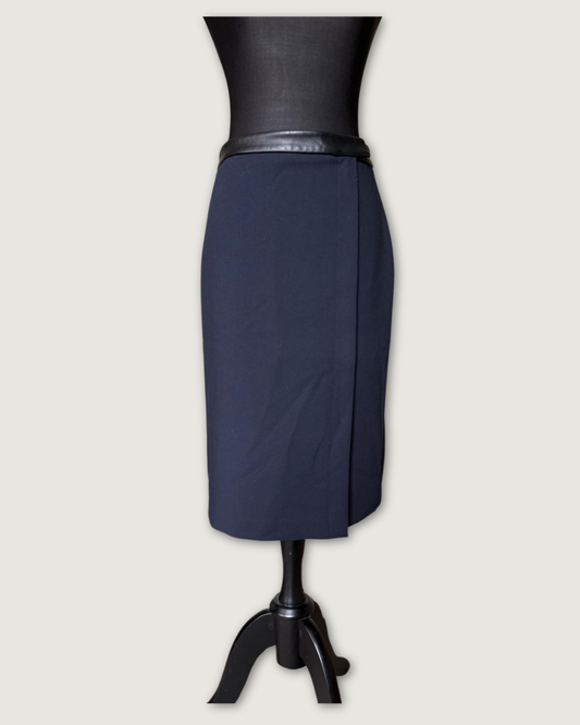 ZAPA - JUPE BLEU MARINE T.38
