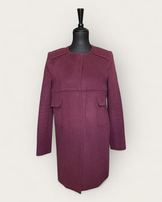 TARA JARMON - MANTEAU BORDEAUX T.38