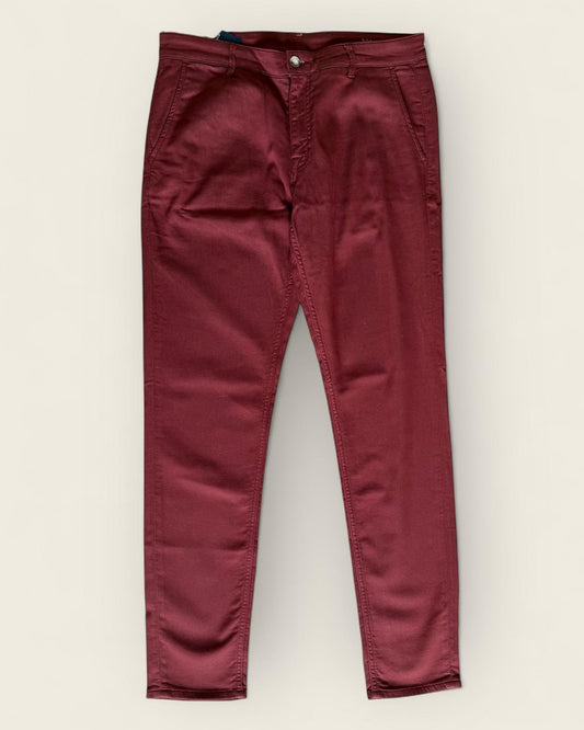 SERGE BLANCO - PANTALON CHINO BORDEAUX T.36