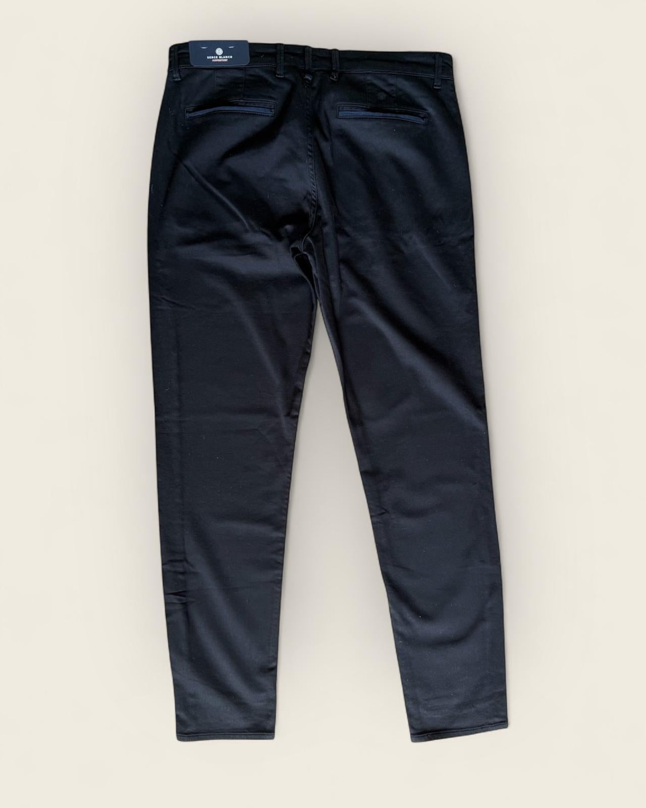 SERGE BLANCO - PANTALON CHINO NOIR T.36