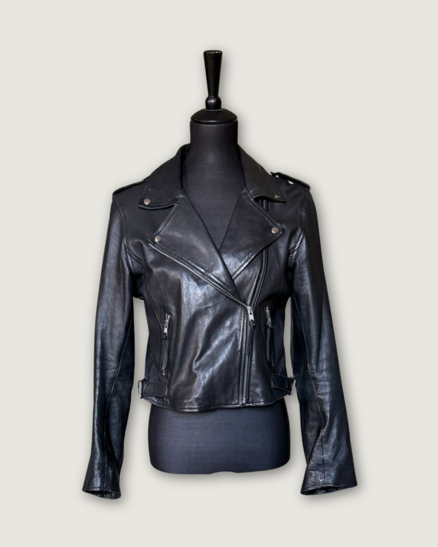 SEZANE - VESTE CUIR ZIG T.40