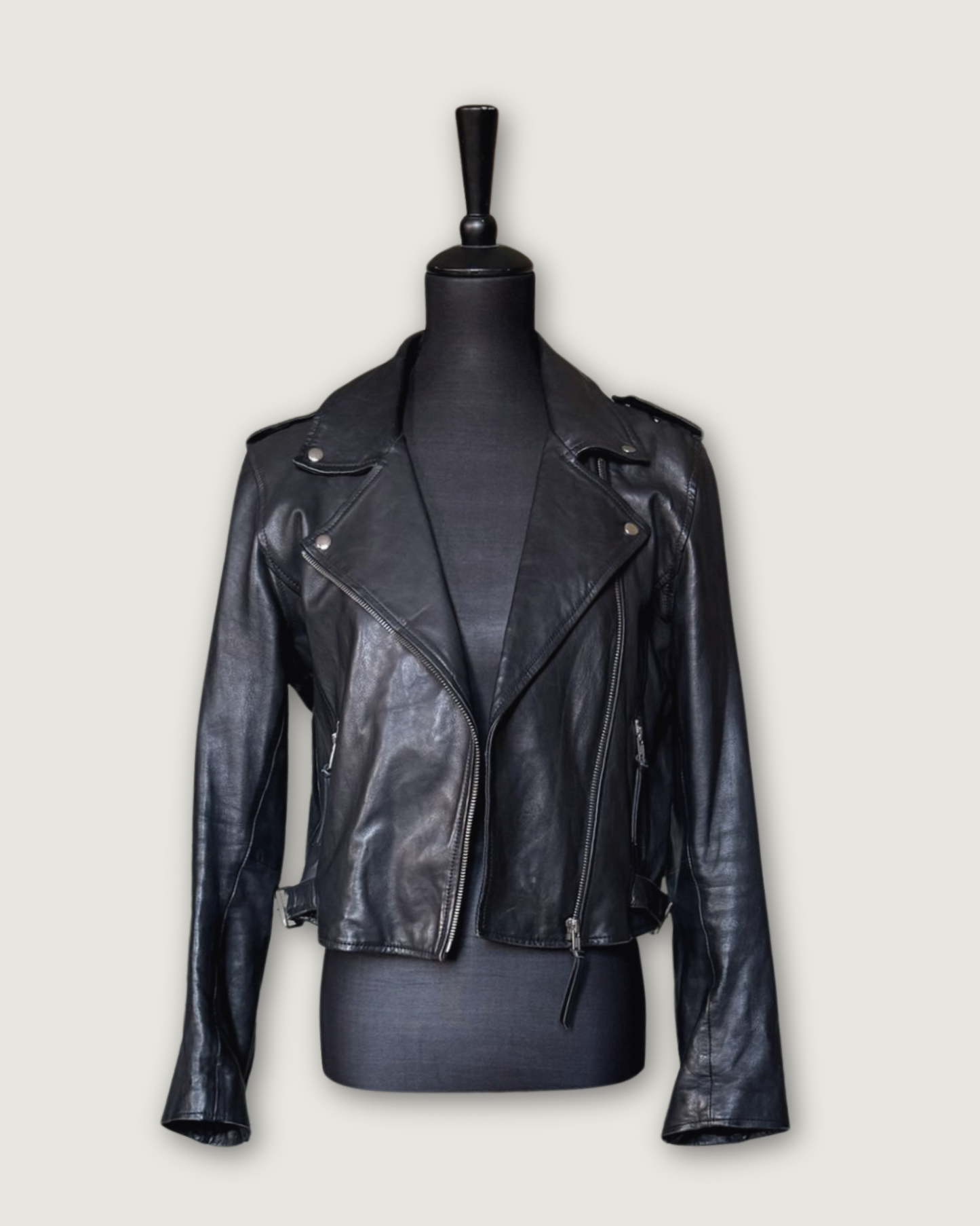 SEZANE - VESTE CUIR ZIG T.40