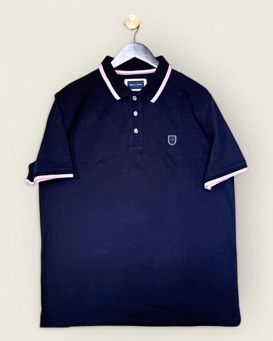 EDEN PARK - POLO HOMME NOIR/ROSE T.XL