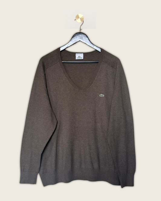 LACOSTE - PULL HOMME COL V COTON ET CACHEMIRE T.XXL
