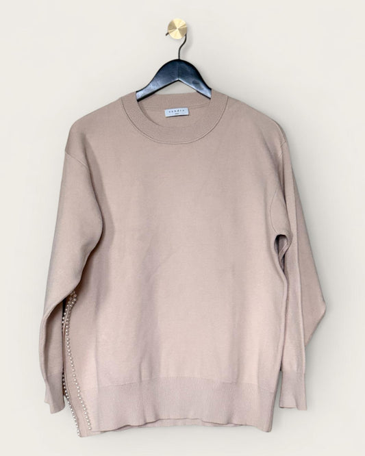 SANDRO - PULL FEMME BEIGE ROSE - T.3