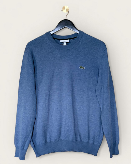 LACOSTE - PULL HOMME BLEU CHINE T.XL