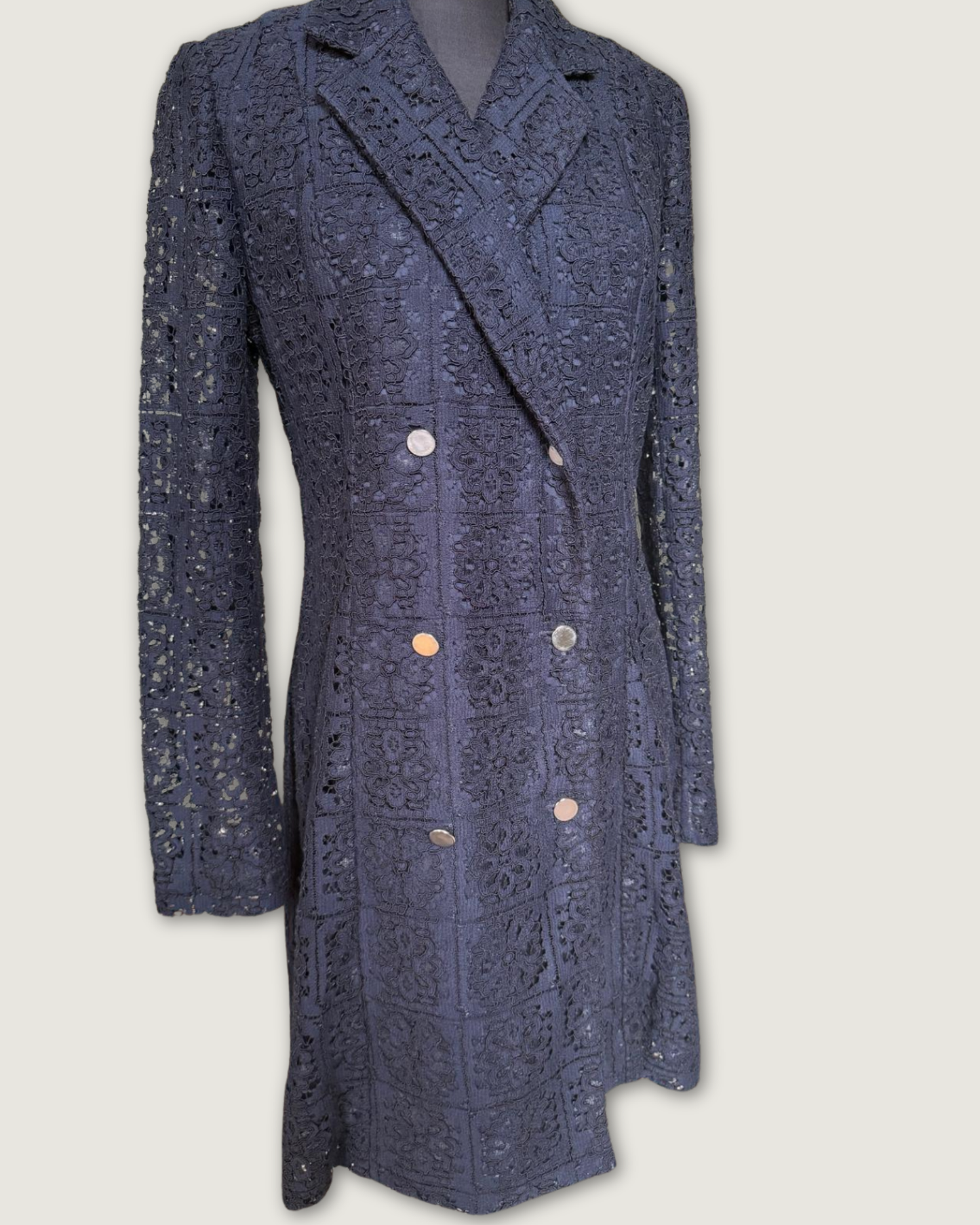 CLAUDIE PIERLOT - ROBE DENTELLES NOIRES T.38