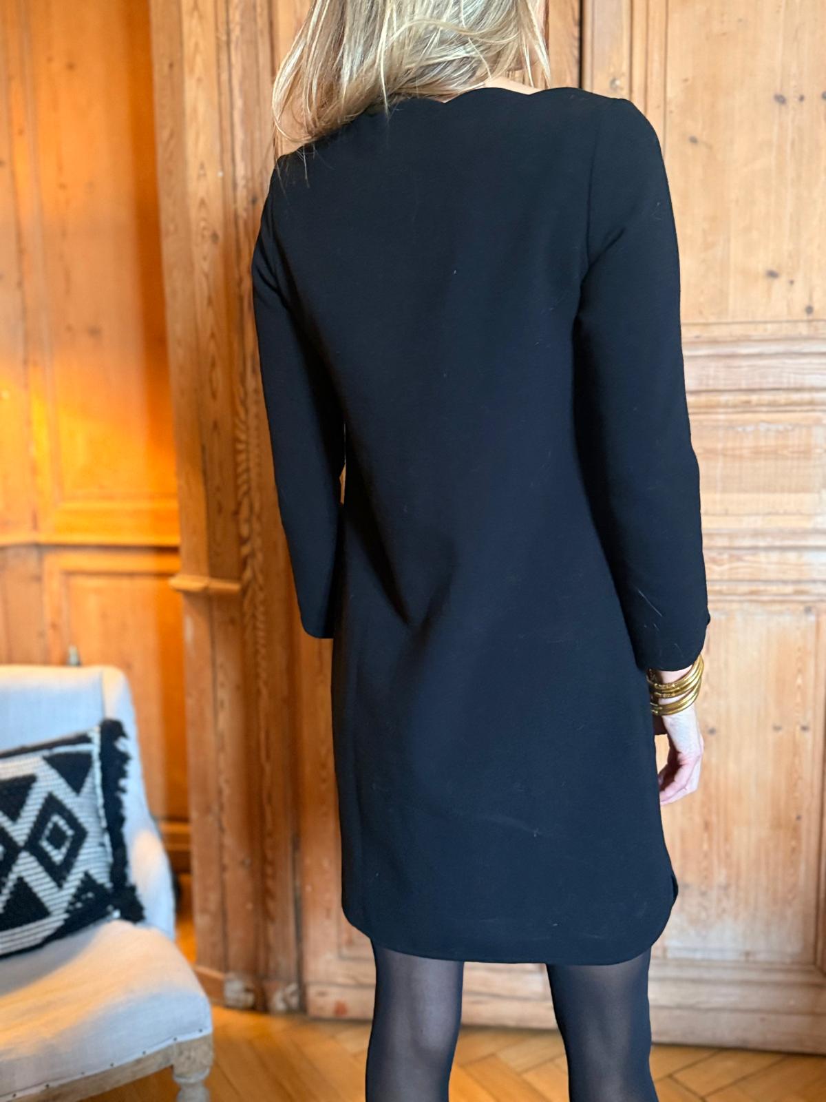 CLAUDIE PIERLOT - ROBE HIVER NOIRE T.36