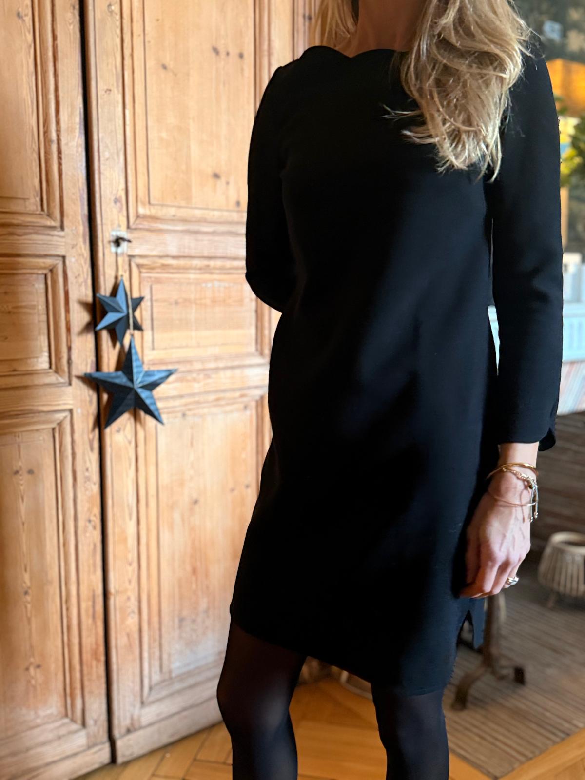 CLAUDIE PIERLOT - ROBE HIVER NOIRE T.36
