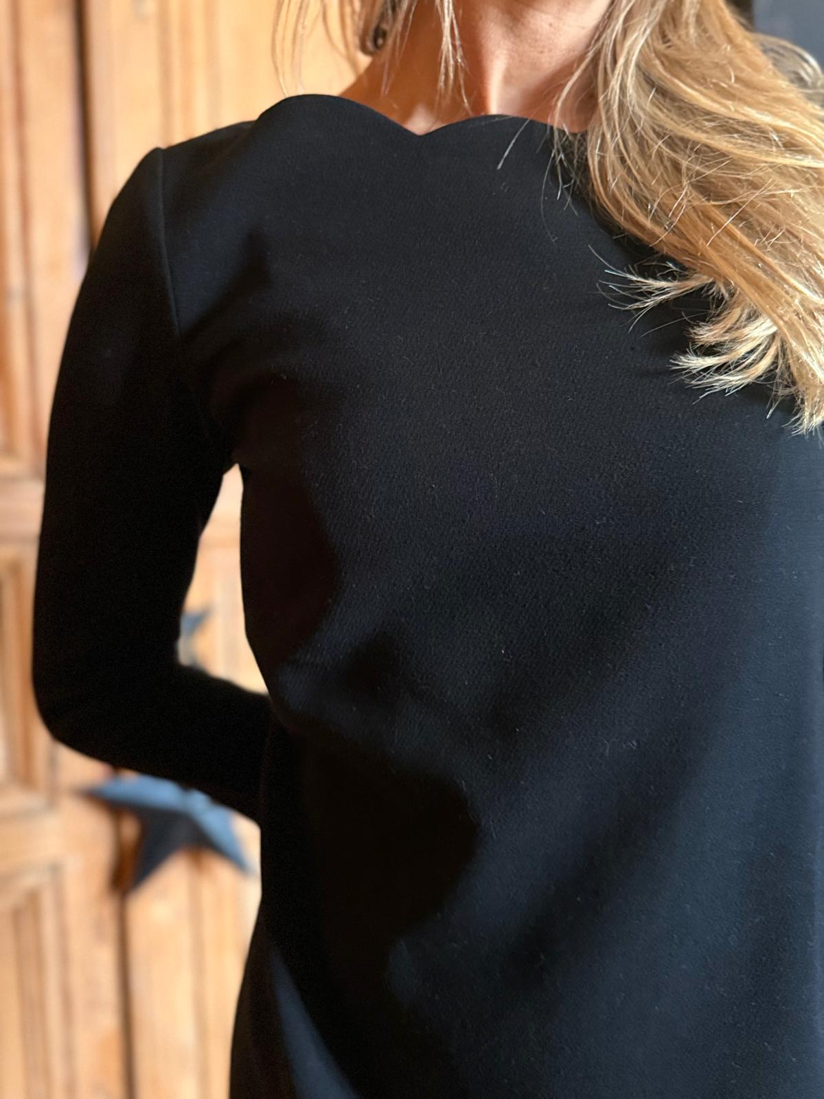 CLAUDIE PIERLOT - ROBE HIVER NOIRE T.36