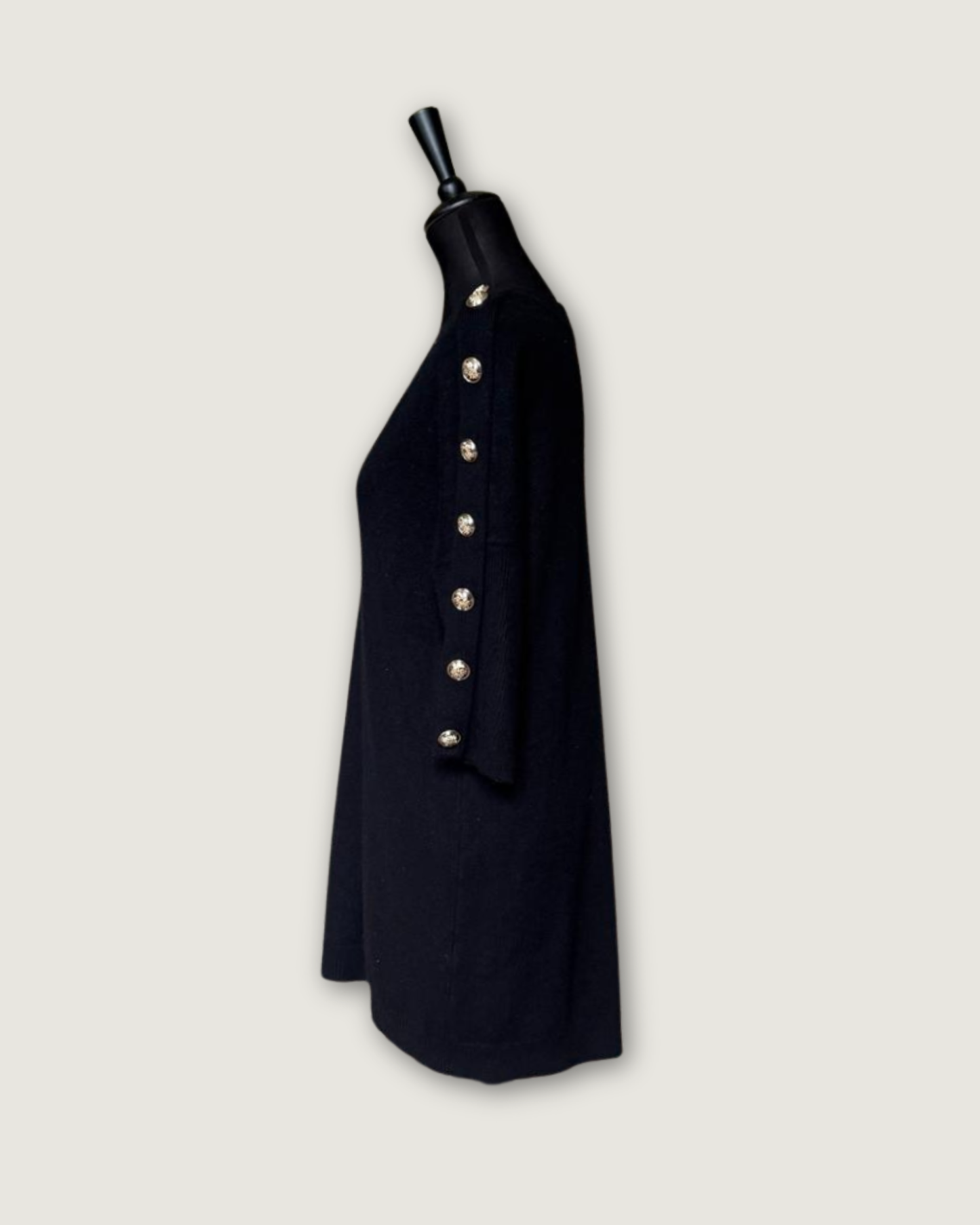 CLAUDIE PIERLOT - ROBE LAINE NOIRE T.S/M