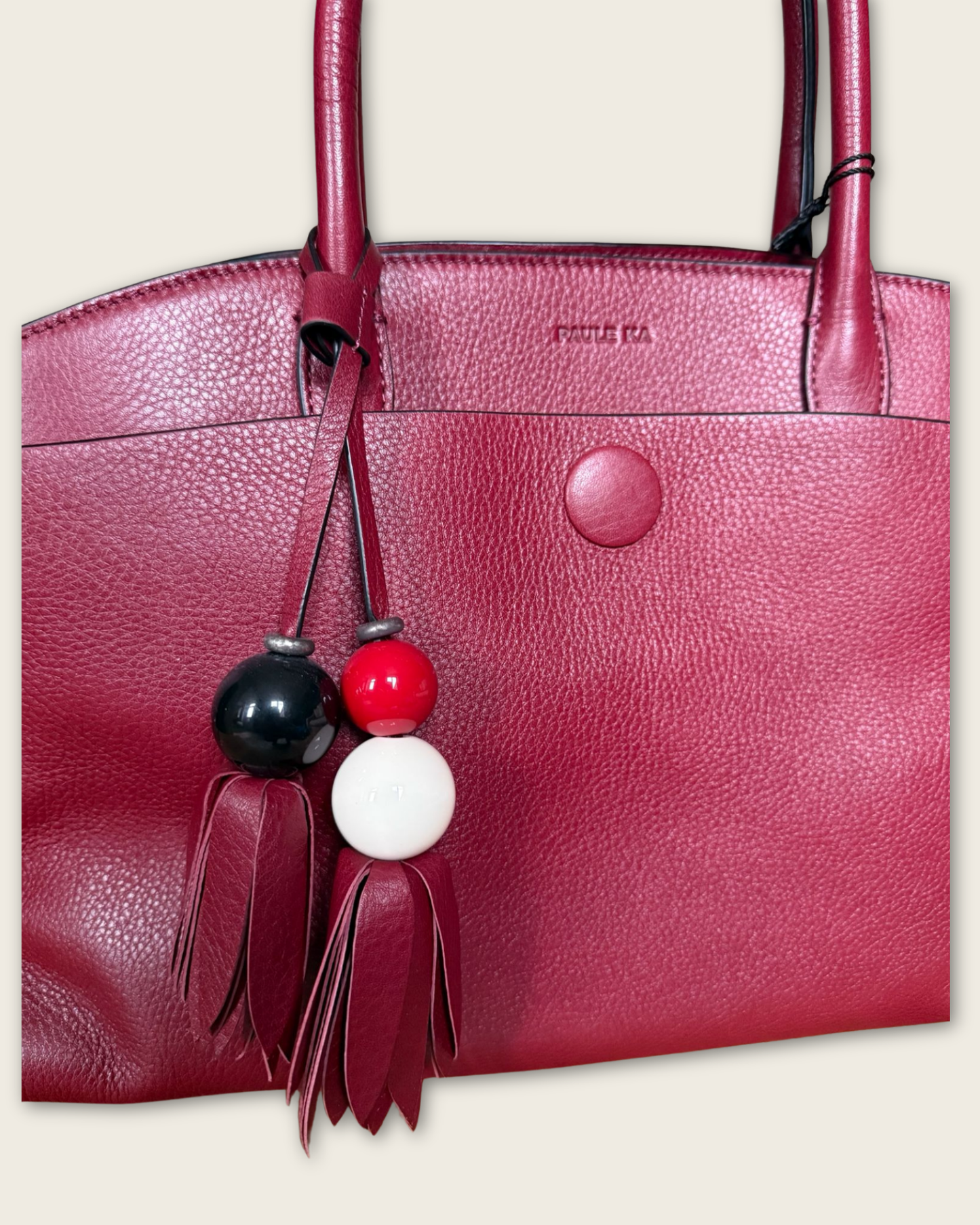 PAULE KA - SAC A MAIN ROUGE BORDEAUX