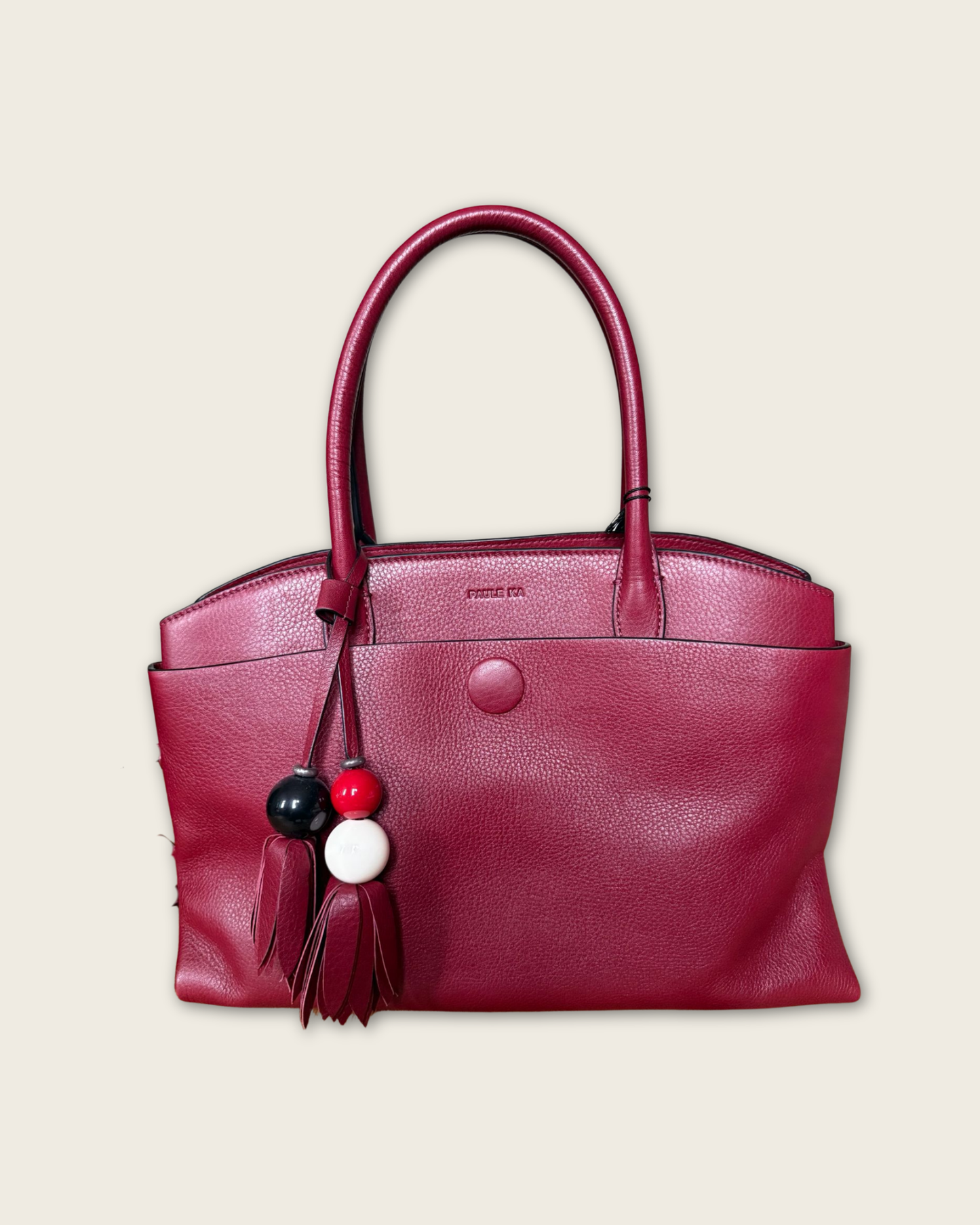 PAULE KA - SAC A MAIN ROUGE BORDEAUX