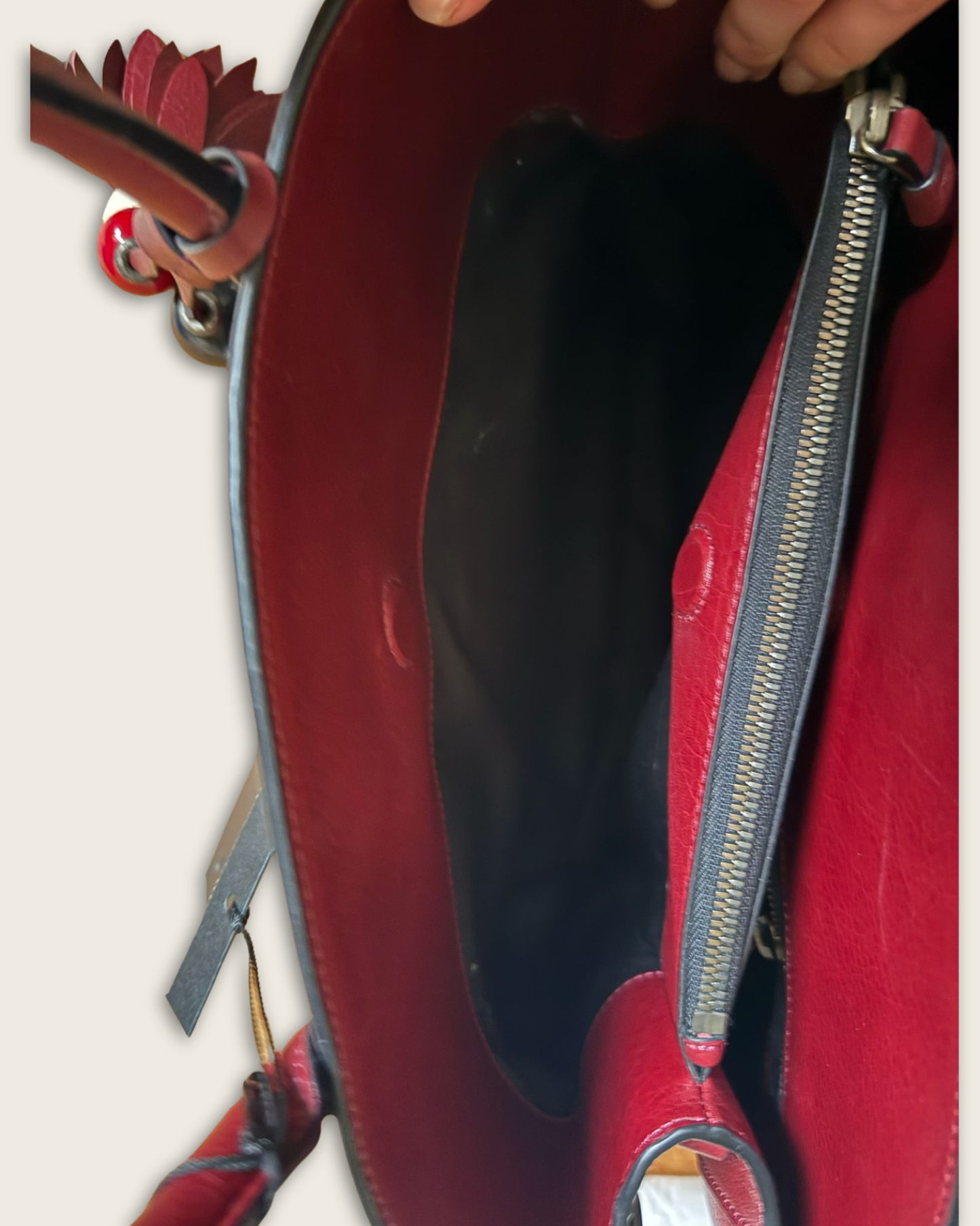 PAULE KA - SAC A MAIN ROUGE BORDEAUX