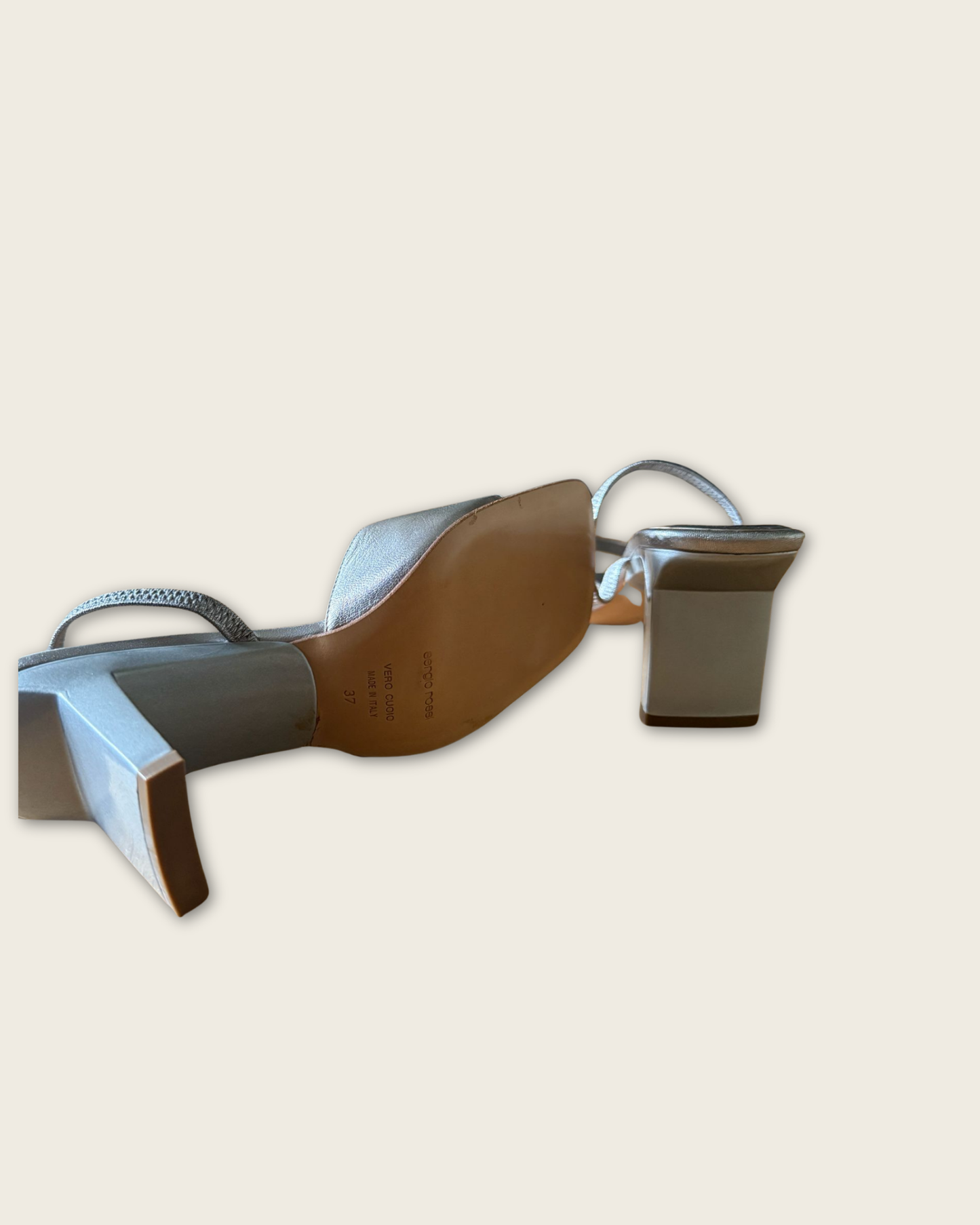 SERGIO ROSSI - SANDALES ARGENTEES P.37