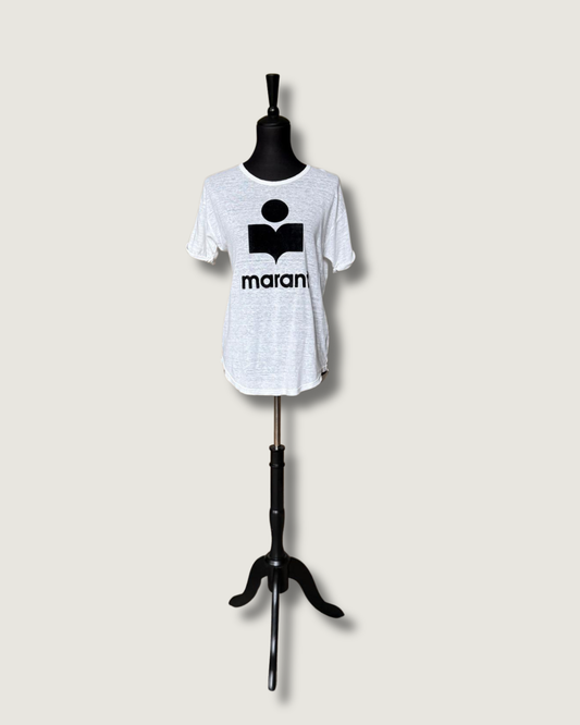 ISABEL MARANT - T-SHIRT LIN BLANC T.M