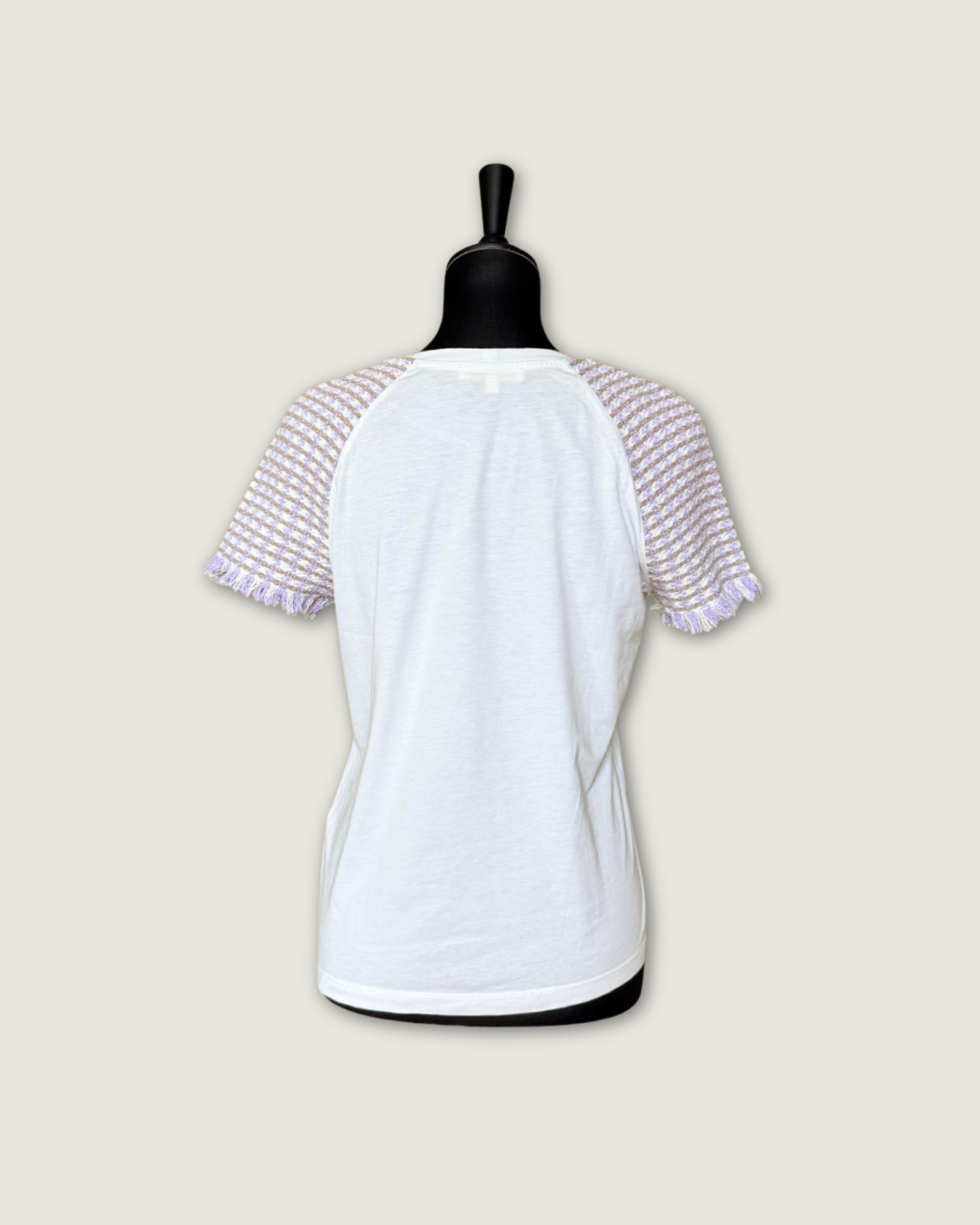 MAJE - T-SHIRT MANCHES TWEED T.2
