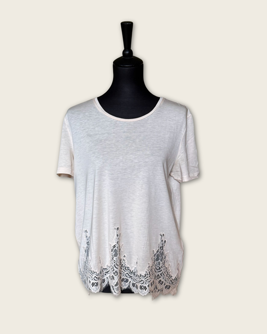 THE KOOPLES - T-SHIRT BEIGE ROSE T.3