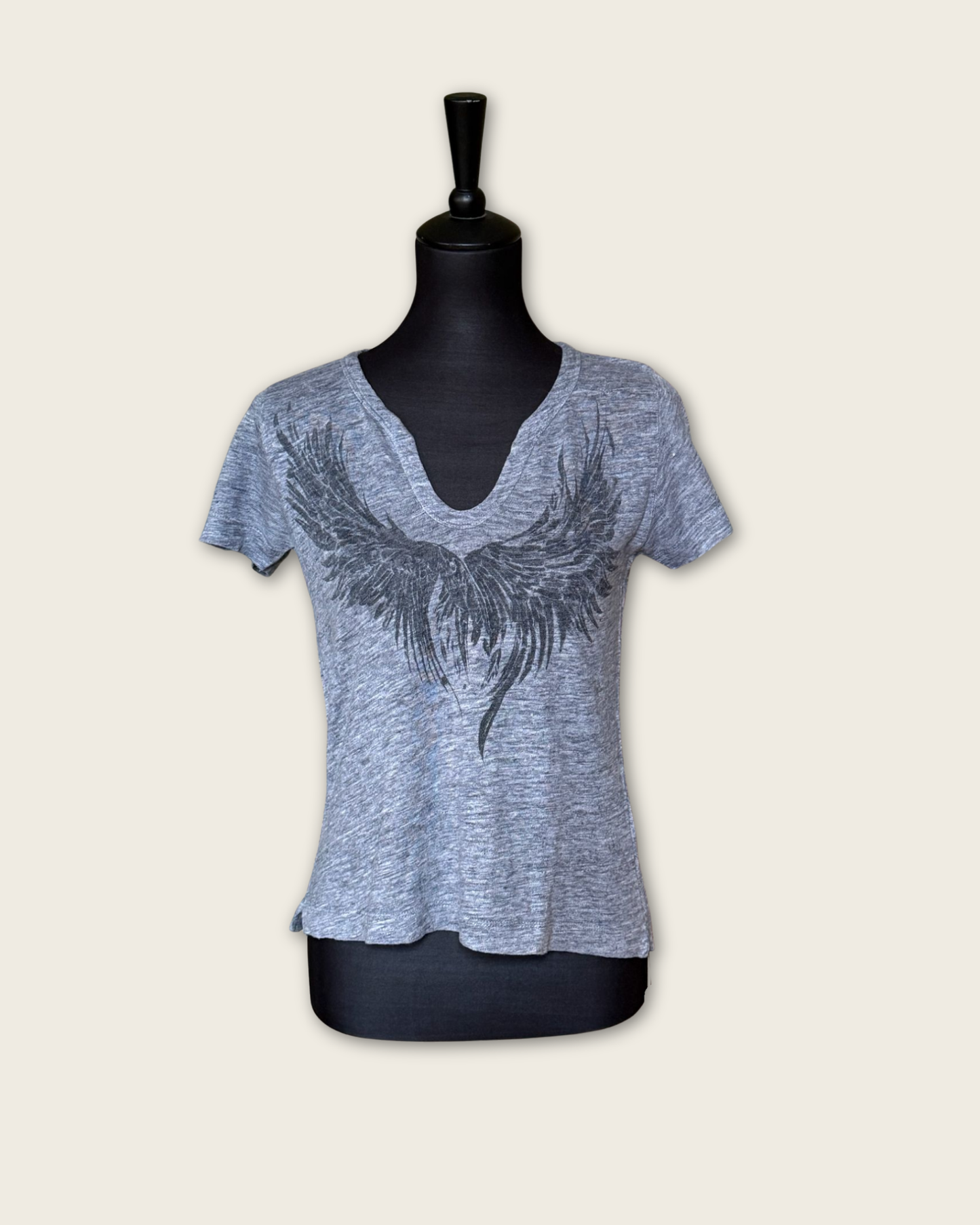 ZADIG & VOLTAIRE - T-SHIRT 100% LIN T.S