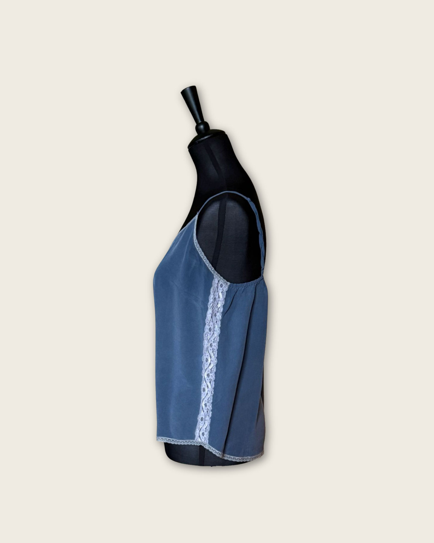 ZADIG & VOLTAIRE - CARACO SOIE BLEU T.S