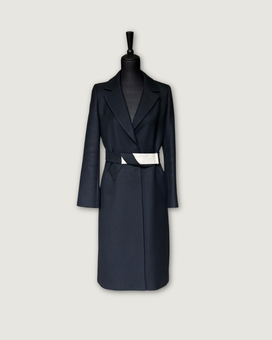 CLAUDIE PIERLOT - TRENCH LONG NOIR T.38