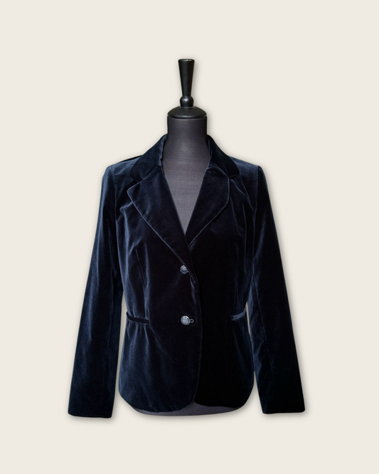 PABLO - BLAZER VELOURS BLEU T.40