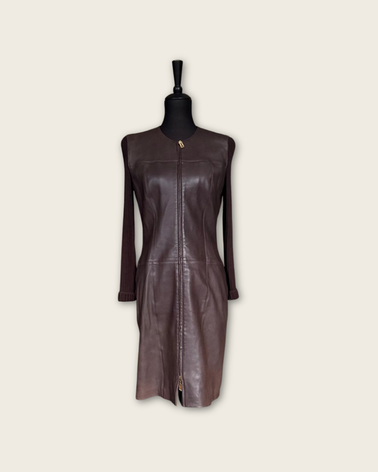 ESCADA - VESTE LONGUE EN PEAU DE DAIM T.36 - VINTAGE