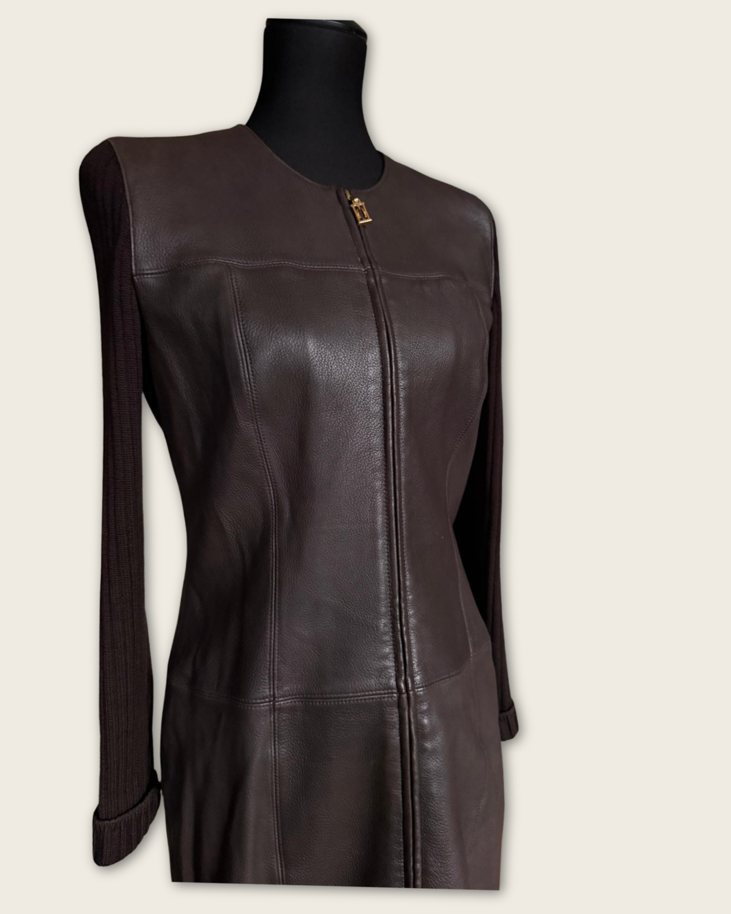 ESCADA - VESTE LONGUE EN PEAU DE DAIM T.36 - VINTAGE