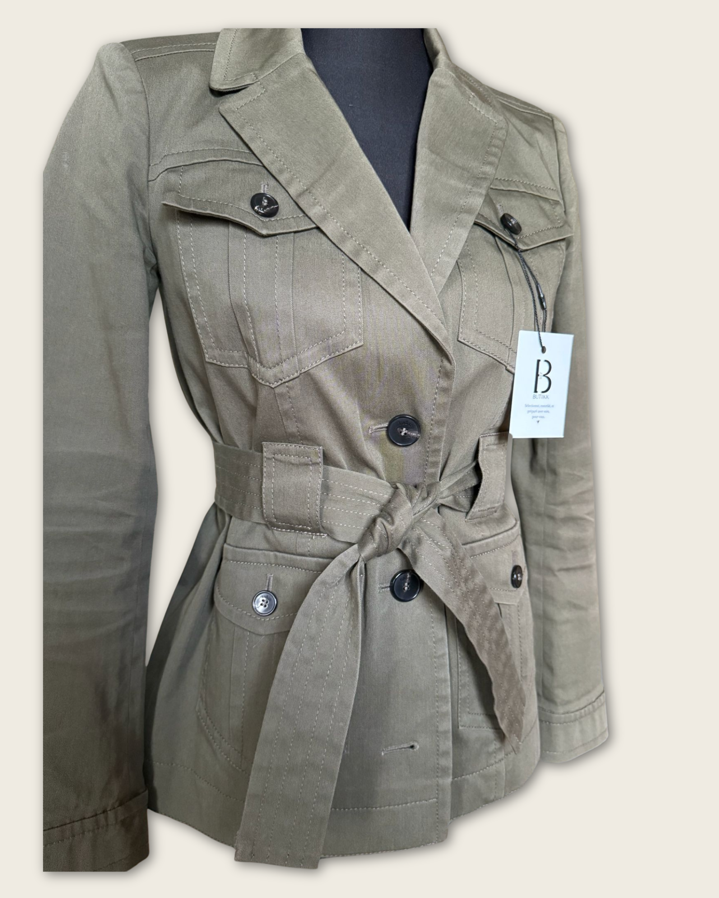 BA&SH - VESTE SAHARIENNE KAKI T.1